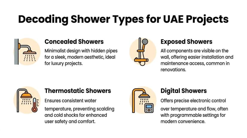 Showers for Bathrooms: A UAE Contractor's Guide 2026