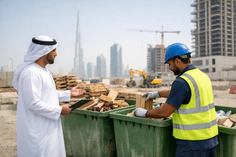 A Material Waste Reduction Example for UAE Sites
